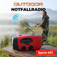 ⏳Zeitlich begrenztes Angebot⏳ Solar-Kurbelradio mit AM/FM-Empfang – 3-LED-Taschenlampe, USB-Notladefunktion und 600-mAh-Akku
