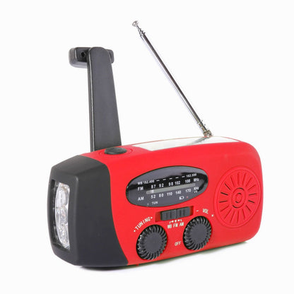⏳Zeitlich begrenztes Angebot⏳ Solar-Kurbelradio mit AM/FM-Empfang – 3-LED-Taschenlampe, USB-Notladefunktion und 600-mAh-Akku