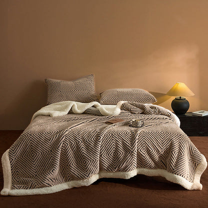 🛋️✨ Doppellagige Kuscheldecke aus weichem Stoff – Extra warme Sofadecke für Zuhause, Sofa und Bett