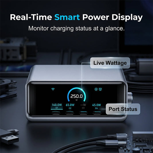 ⚡🔌 Anker Prime Ladestation 250W – 50% RABATT! Ultra-schnelle 6-Port GaN Ladestation mit 2,26" LCD-Display & Smart Control. 📱💻