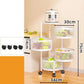 Multi-Tier Round Metal Rotating Storage Cart