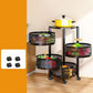 Multi-Tier Round Metal Rotating Storage Cart
