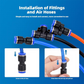 1/4-Zoll Pneumatisches Steckanschluss-Schlauchverbinder-Set