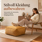 📢 50% RABATT! 🧺 Aufbewahrungs-Pouf-Hülle – Großer Reißverschluss, waschbar & 45x45x23cm ✨